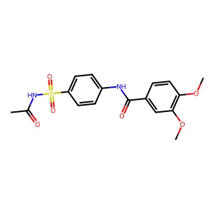 N-{4-[(acetylamino)sulfonyl]phenyl}-3,4-dimethoxybenzamide structure
