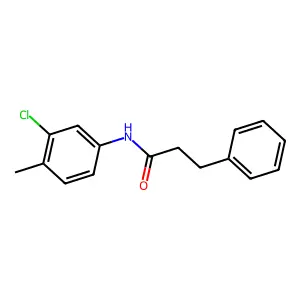 N-(3-chloro-4-methylphenyl)-3-phenylpropanamide structure