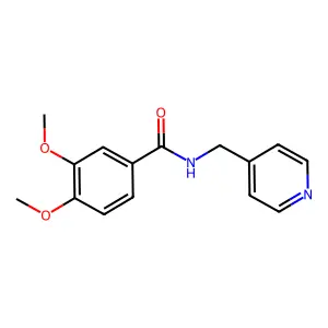3,4-dimethoxy-N-(4-pyridinylmethyl)benzamide structure
