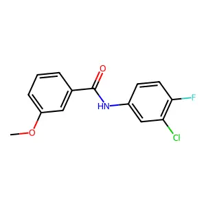N-(3-chloro-4-fluorophenyl)-3-methoxybenzamide structure