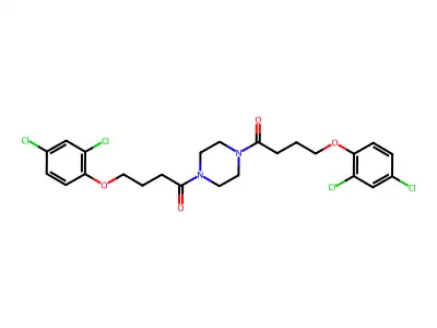 1,4-Bis[4-(2,4-dichlorophenoxy)butanoyl]piperazine structure