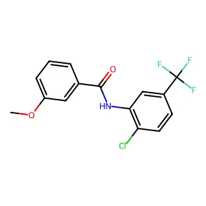 N-[2-chloro-5-(trifluoromethyl)phenyl]-3-methoxybenzamide structure