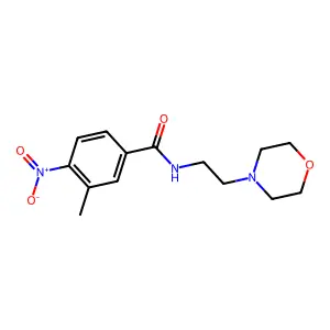 3-methyl-N-(2-morpholin-4-ylethyl)-4-nitrobenzamide structure