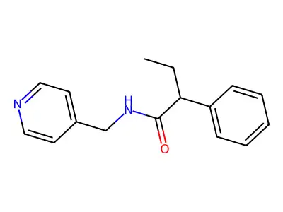 2-phenyl-N-(pyridin-4-ylmethyl)butanamide structure