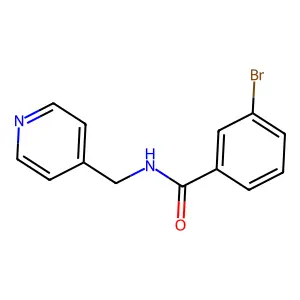 3-bromo-N-(pyridin-4-ylmethyl)benzamide structure
