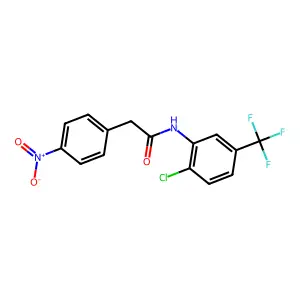 N-[2-Chloro-5-(trifluoromethyl)phenyl]-2-(4-nitrophenyl)acetamide structure
