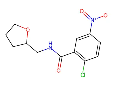 2-chloro-5-nitro-N-(oxolan-2-ylmethyl)benzamide structure