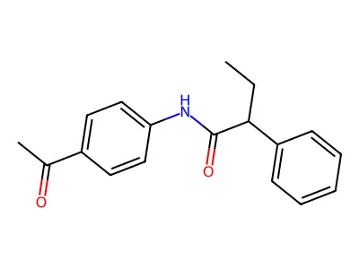 N-(4-Acetylphenyl)-alpha-ethylbenzeneacetamide structure