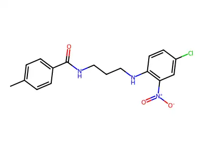 N-[3-(4-chloro-2-nitroanilino)propyl]-4-methylbenzamide structure