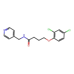 4-(2,4-dichlorophenoxy)-N-(pyridin-4-ylmethyl)butanamide structure
