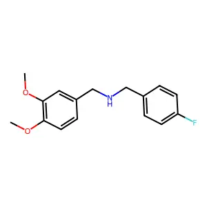 (3,4-二甲氧基苄基)(4-氟苄基)胺 structure
