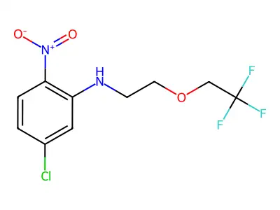 5-chloro-2-nitro-N-[2-(2,2,2-trifluoroethoxy)ethyl]aniline structure