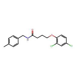 4-(2,4-dichlorophenoxy)-N-[(4-methylphenyl)methyl]butanamide structure