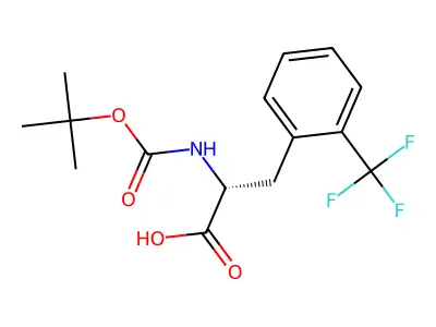 Boc-2-(trifluoromethyl)-L-phenylalanine structure