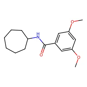 N-cycloheptyl-3,5-dimethoxybenzamide structure