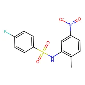 4-fluoro-N-(2-methyl-5-nitrophenyl)benzenesulfonamide structure