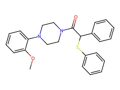 1-[4-(2-Methoxyphenyl)piperazin-1-yl]-2-phenyl-2-phenylsulfanylethanone structure