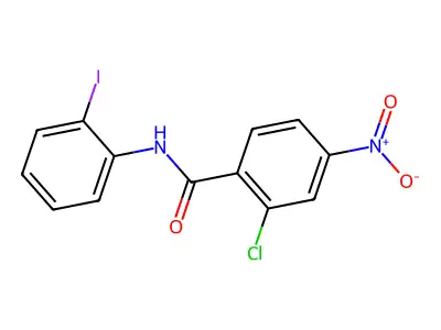 2-chloro-N-(2-iodophenyl)-4-nitrobenzamide structure