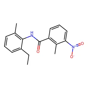 N-(2-ethyl-6-methylphenyl)-2-methyl-3-nitrobenzamide structure