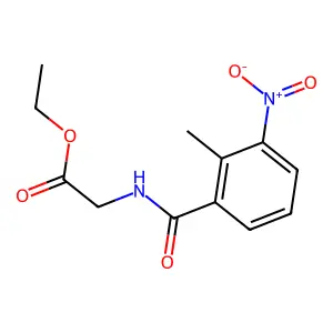 Ethyl 2-[(2-methyl-3-nitrobenzoyl)amino]acetate structure