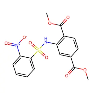 Dimethyl 2-{[(2-nitrophenyl)sulfonyl]amino}terephthalate structure