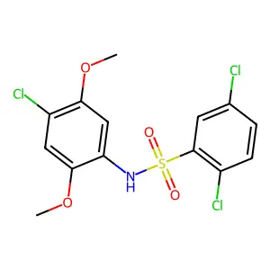 2,5-dichloro-N-(4-chloro-2,5-dimethoxyphenyl)benzenesulfonamide structure