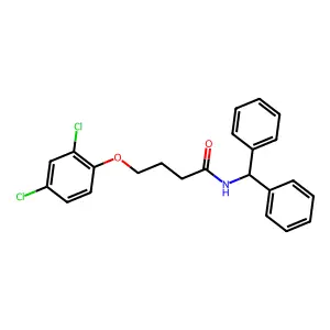 N-benzhydryl-4-(2,4-dichlorophenoxy)butanamide structure