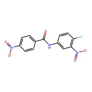 N-(4-fluoro-3-nitrophenyl)-4-nitrobenzamide structure