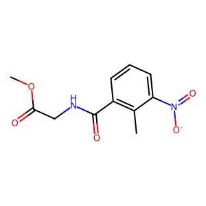 Methyl 2-[(2-methyl-3-nitrobenzoyl)amino]acetate structure