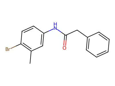 N-(4-bromo-3-methylphenyl)-2-phenylacetamide structure