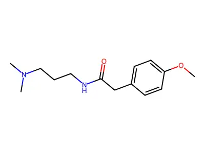 N-[3-(dimethylamino)propyl]-2-(4-methoxyphenyl)acetamide structure