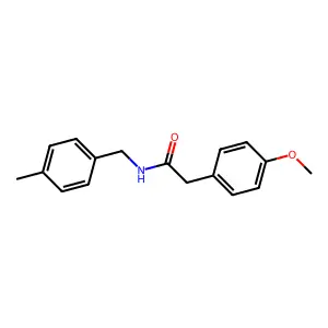 2-(4-methoxyphenyl)-N-[(4-methylphenyl)methyl]acetamide structure