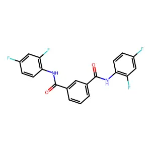 1-N,3-N-bis(2,4-difluorophenyl)benzene-1,3-dicarboxamide structure