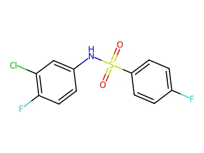 N-(3-chloro-4-fluorophenyl)-4-fluorobenzenesulfonamide structure