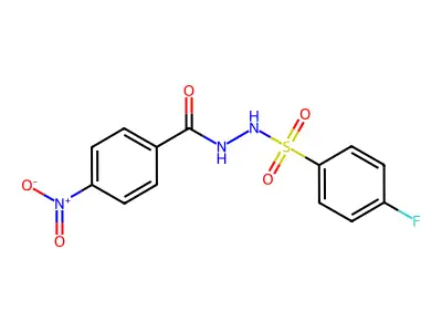N'-[(4-fluorophenyl)sulfonyl]-4-nitrobenzohydrazide structure