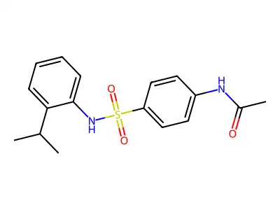 N-[4-[(2-propan-2-ylphenyl)sulfamoyl]phenyl]acetamide structure