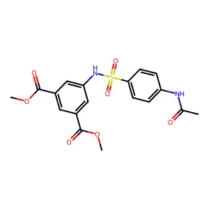 Dimethyl 5-({[4-(acetylamino)phenyl]sulfonyl}amino)isophthalate structure