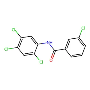 3-chloro-N-(2,4,5-trichlorophenyl)benzamide structure