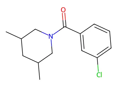 (3-Chlorophenyl)(3,5-dimethyl-1-piperidinyl)methanone structure