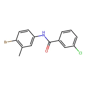 N-(4-bromo-3-methylphenyl)-3-chlorobenzamide structure