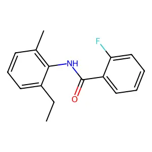 N-(2-ethyl-6-methylphenyl)-2-fluorobenzamide structure