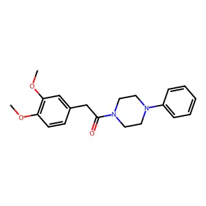 2-(3,4-Dimethoxyphenyl)-1-(4-phenylpiperazin-1-yl)ethanone structure