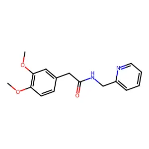 2-(3,4-dimethoxyphenyl)-N-(pyridin-2-ylmethyl)acetamide structure