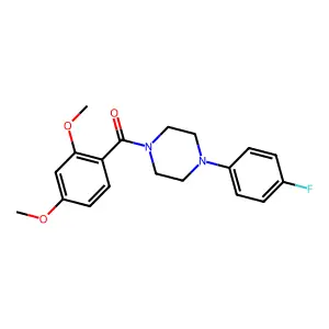 (2,4-Dimethoxyphenyl)[4-(4-fluorophenyl)piperazin-1-yl]methanone structure