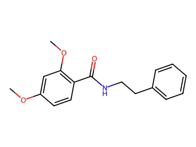 2,4-dimethoxy-N-(2-phenylethyl)benzamide structure