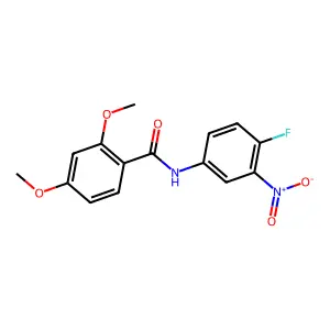 N-(4-fluoro-3-nitrophenyl)-2,4-dimethoxybenzamide structure