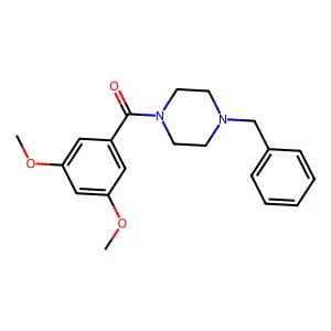 (4-Benzylpiperazin-1-yl)-(3,5-dimethoxyphenyl)methanone structure