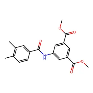 Dimethyl 5-[(3,4-dimethylbenzoyl)amino]benzene-1,3-dicarboxylate structure