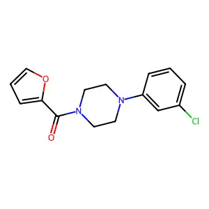 [4-(3-Chlorophenyl)piperazin-1-yl]-(furan-2-yl)methanone structure