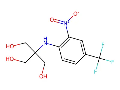 2-(Hydroxymethyl)-2-[2-nitro-4-(trifluoromethyl)anilino]propane-1,3-diol structure